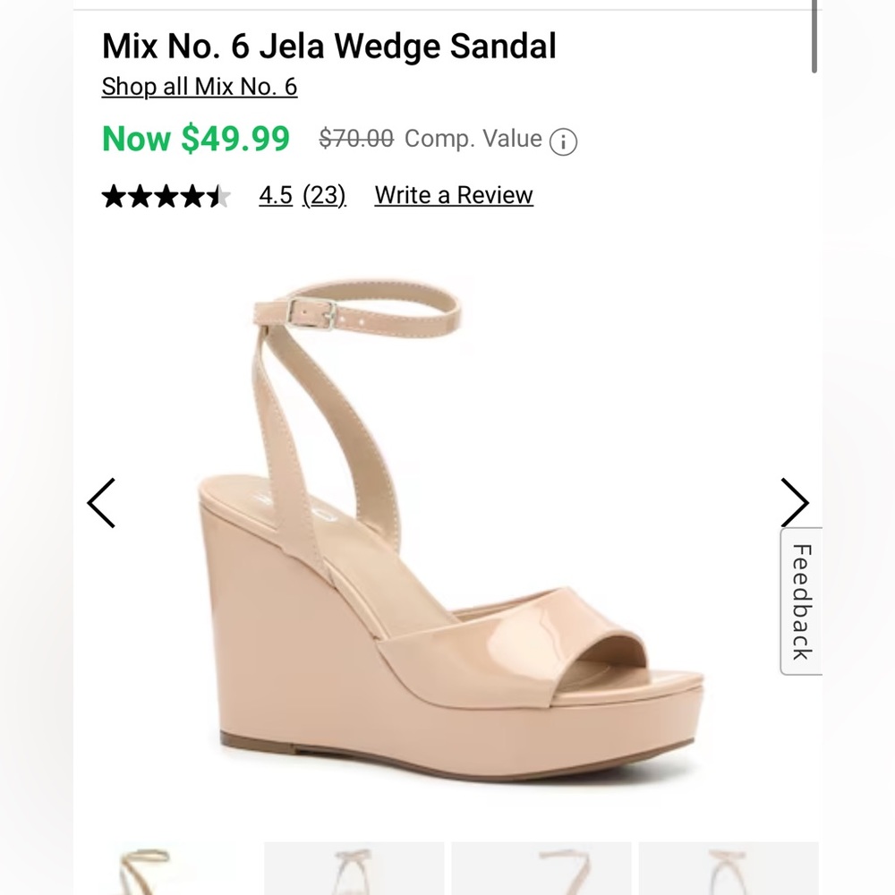 Mix No. 6 Jela Wedge Sandal size 6